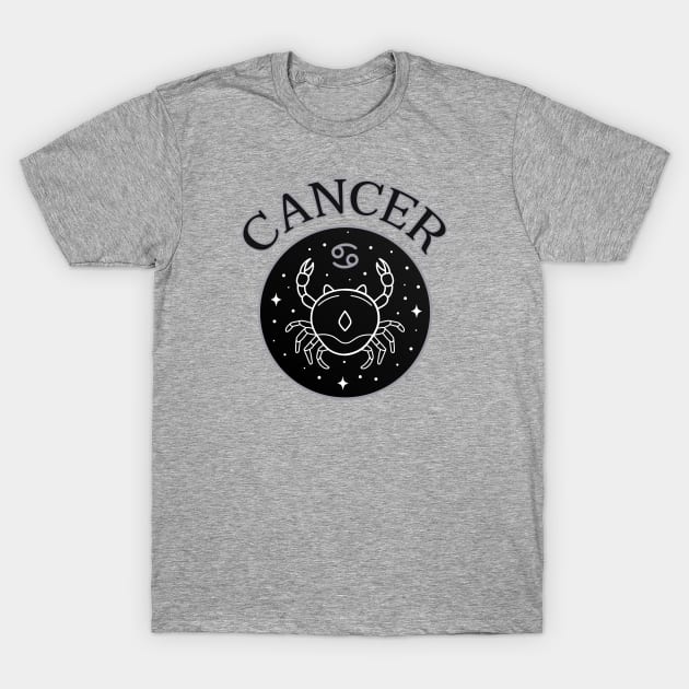 Cancer Star Sign Zodiac Horoscope Cheeky Witch® T-Shirt by Cheeky Witch